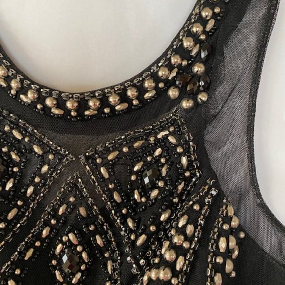 Black "Say YES to the PROM" Dress, Size 0 - Two-piece, beaded prom dress - Picture 4 of 10